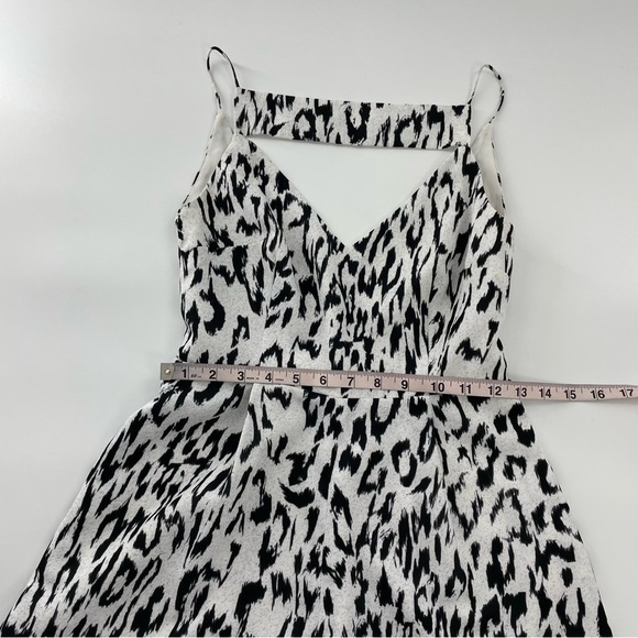 Finders Keepers Diamond Cheetah Black and White Playsuit Open Back Romper - Picture 7 of 13